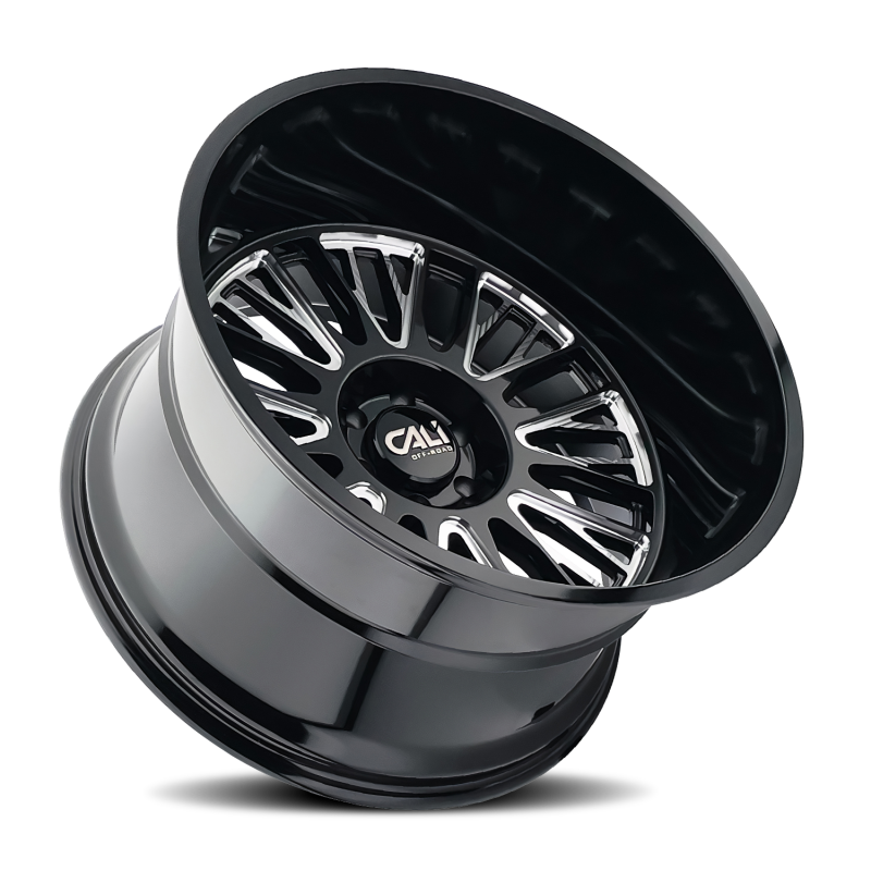 Cali Off-Road 9116 Vertex 24x14 / 6x139.7 BP / -76mm Offset / 106mm Hub Gloss Black Milled Wheel