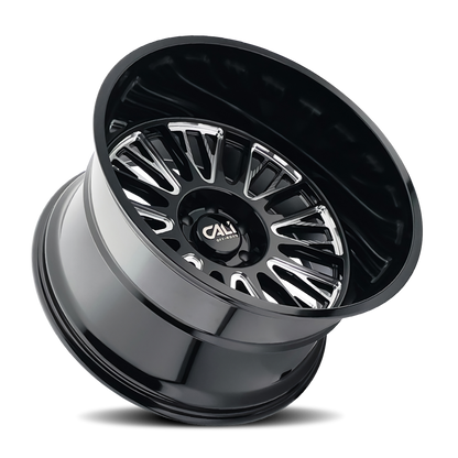 Cali Off-Road 9116 Vertex 26x14 / 6x135 BP / -76mm Offset / 87.1mm Hub Gloss Black Milled Wheel
