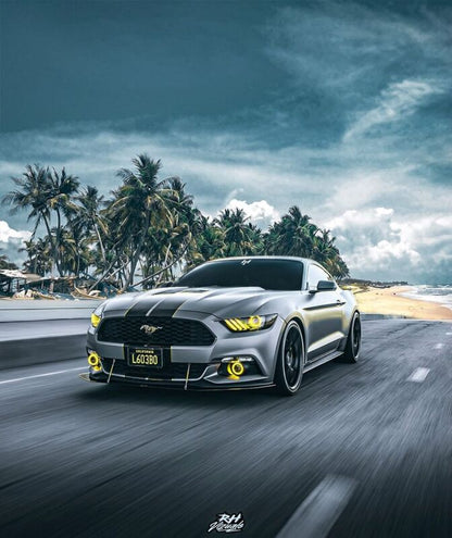 Oracle 15-17 Ford Mustang V6/GT/Shelby DRL w/ Halo Kit - ColorSHIFT w/o Controller