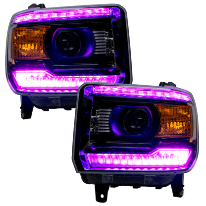 Oracle 14-15 GMC Sierra Headlight DRL Upgrade Kit - ColorSHIFT w/o Controller