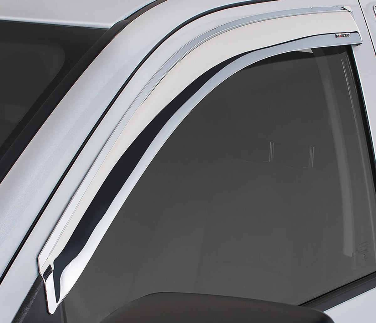 Tape-Onz Sidewind Deflector Chrome 2 pc. for 2015-2021 Chevrolet Colorado/GMC Canyon Extended Cab Stampede