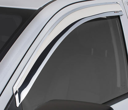Tape-Onz Sidewind Deflector Chrome 2 pc. for 2015-2021 Chevrolet Colorado/GMC Canyon Extended Cab Stampede