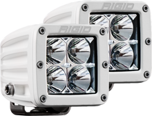 Hybrid Flood Surface Mount White Housing Pair D-Series Pro RIGID Industries