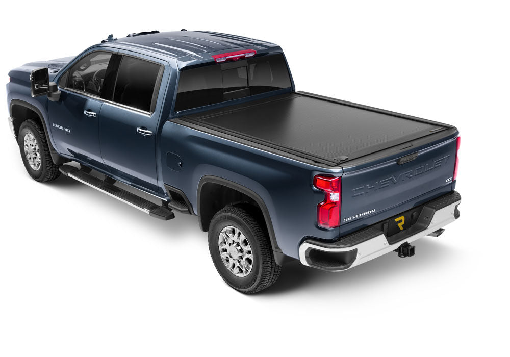 RetraxOne MX Retractable Tonneau Cover Matte One Piece Polycarbonate Finish 2020-2026 Silverado/Sierra 2500 HD/3500 HD 6' 9 inch Bed without Stake Pockets Standard Rails