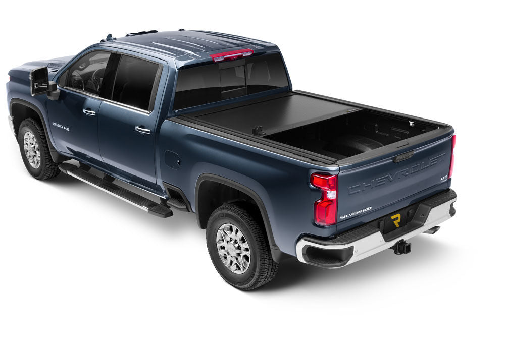 RetraxOne MX Retractable Tonneau Cover Matte One Piece Polycarbonate Finish 2020-2026 Silverado/Sierra 2500 HD/3500 HD 6' 9 inch Bed without Stake Pockets Standard Rails