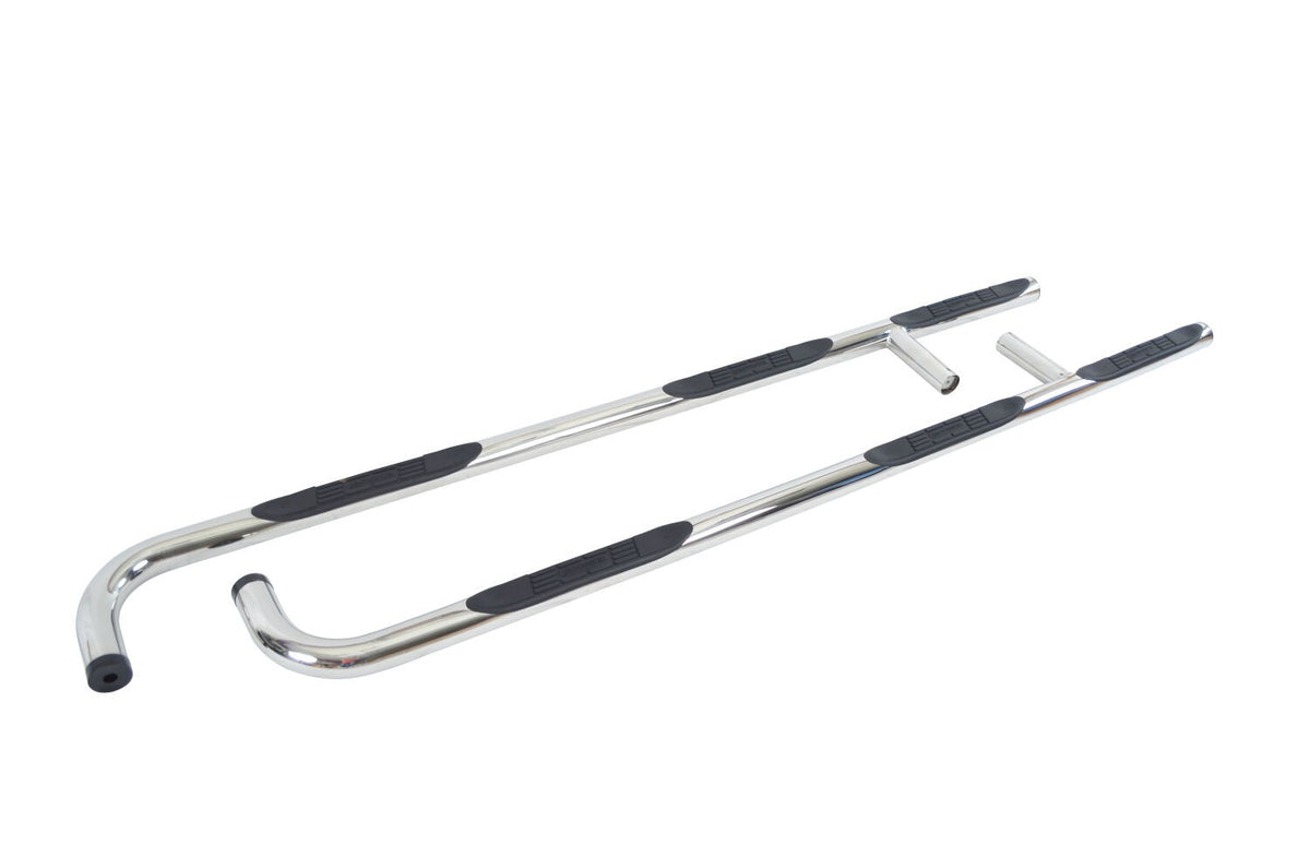 6000 Side Steps With Mounting Bracket Kit 1 Piece Wheel to Wheel Polished Stainless Steel 2015-2025 Ford F-150 Go Rhino