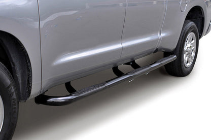 6000 Side Steps With Mounting Bracket Kit 1 Piece Wheel to Wheel Black Powdercoat 2015-2018 Ram 1500 Go Rhino