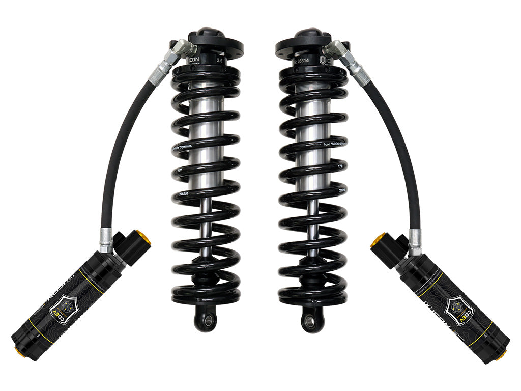 2005-2023 Ford F-250/F-350 Super Duty 4WD 2.5-3 Inch Lift V.S. 2.5 Series Coilover Conversion Kit Remote Reservoir W/ CDEV W/ Caster Cams Icon Vehicle Dynamics