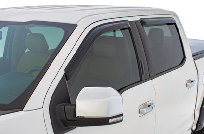 Tape-Onz Sidewind Deflector Smoke 4 pc. for 2006-2008 Dodge Ram 1500/2500/3500 Mega Cab Stampede