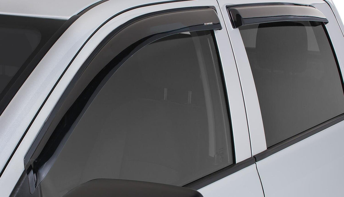 Tape-Onz Sidewind Deflector Smoke 4 pc. for 2019-2021 Ram 1500 Classic 2009-2018 Dodge Ram 1500 Quad Cab Stampede