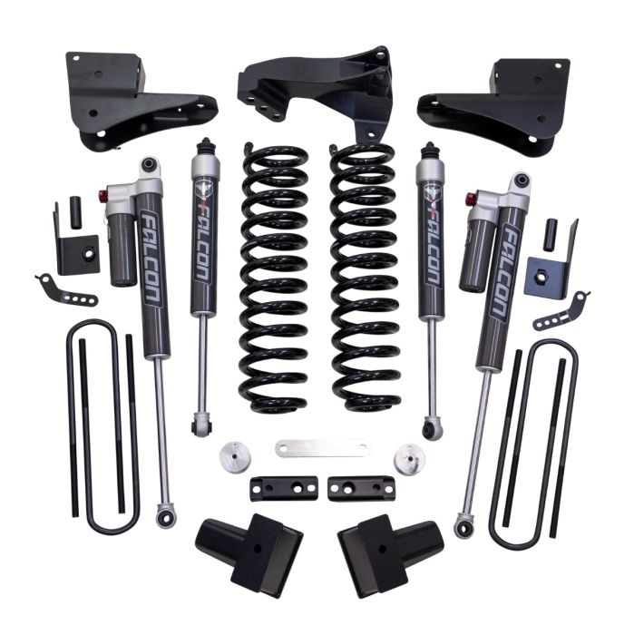 4 Inch Coil Spring Lift Kit With Falcon 2.1 Front/Rear Shocks, Radius Drops, And Front Track Bar Bracket 2023-2025 Ford Super Duty F-250/F-350 ReadyLIFT