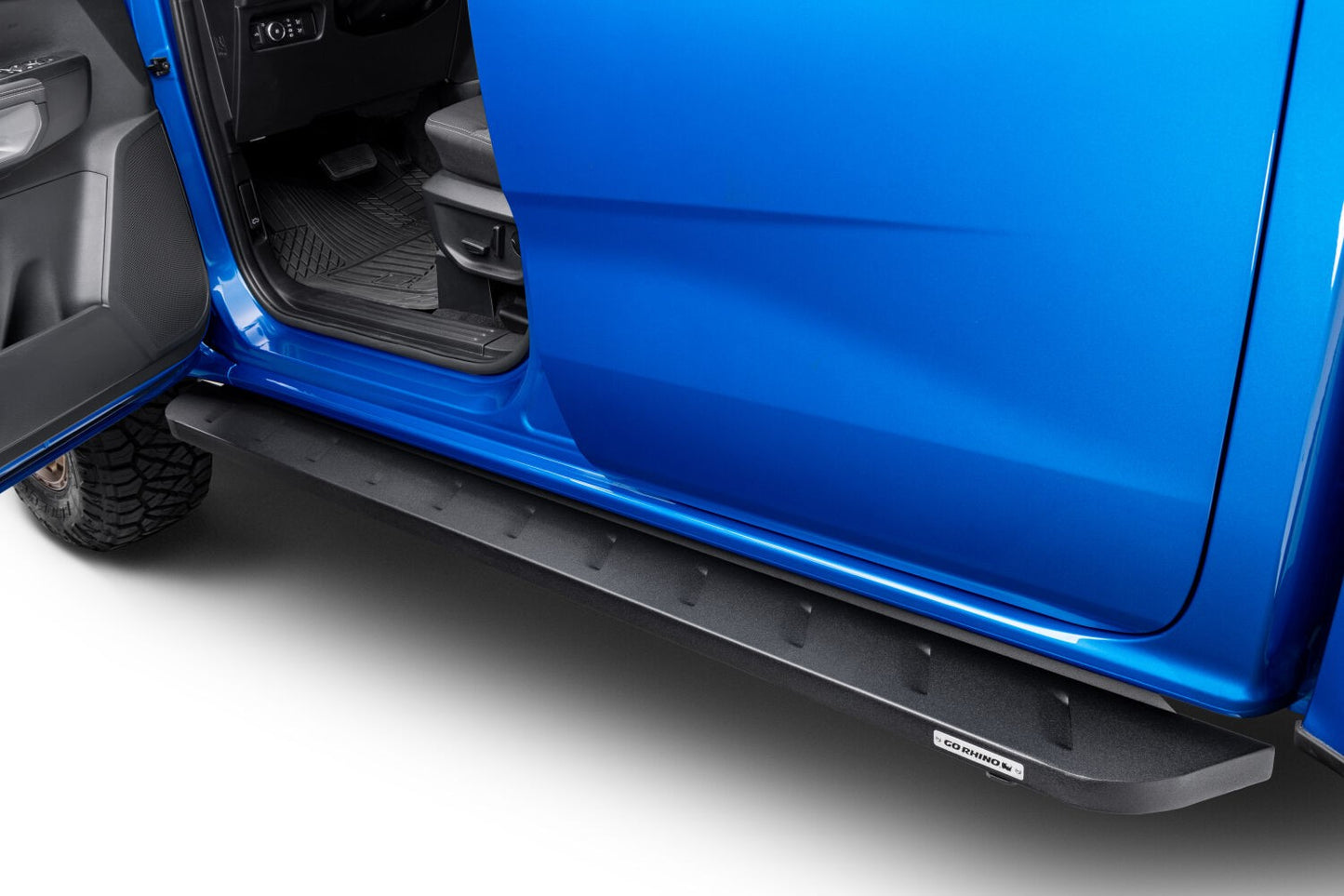 RB10 Running Boards With Mounting Brackets Textured Black 2019-2026 Ford Ranger Go Rhino