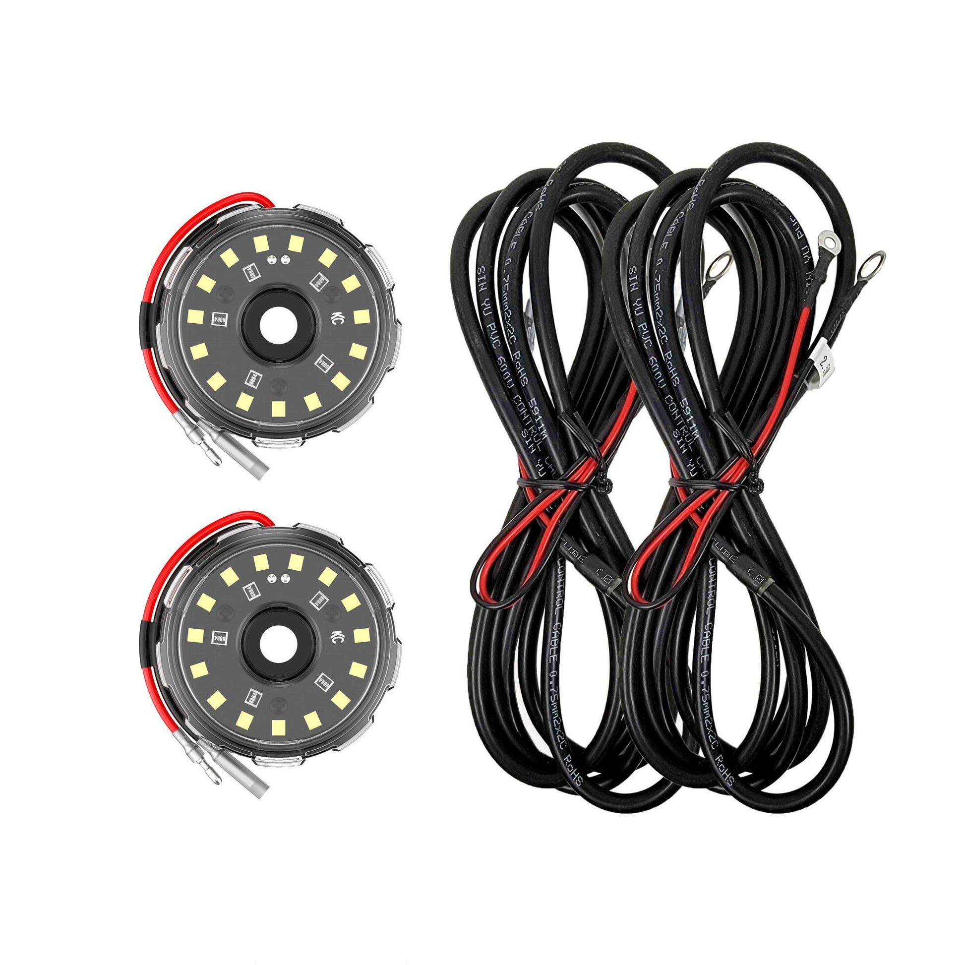 KC Two- Light Add-On Cyclone V2 Kit Clear 2.5 Meters Long KC HiLiTES