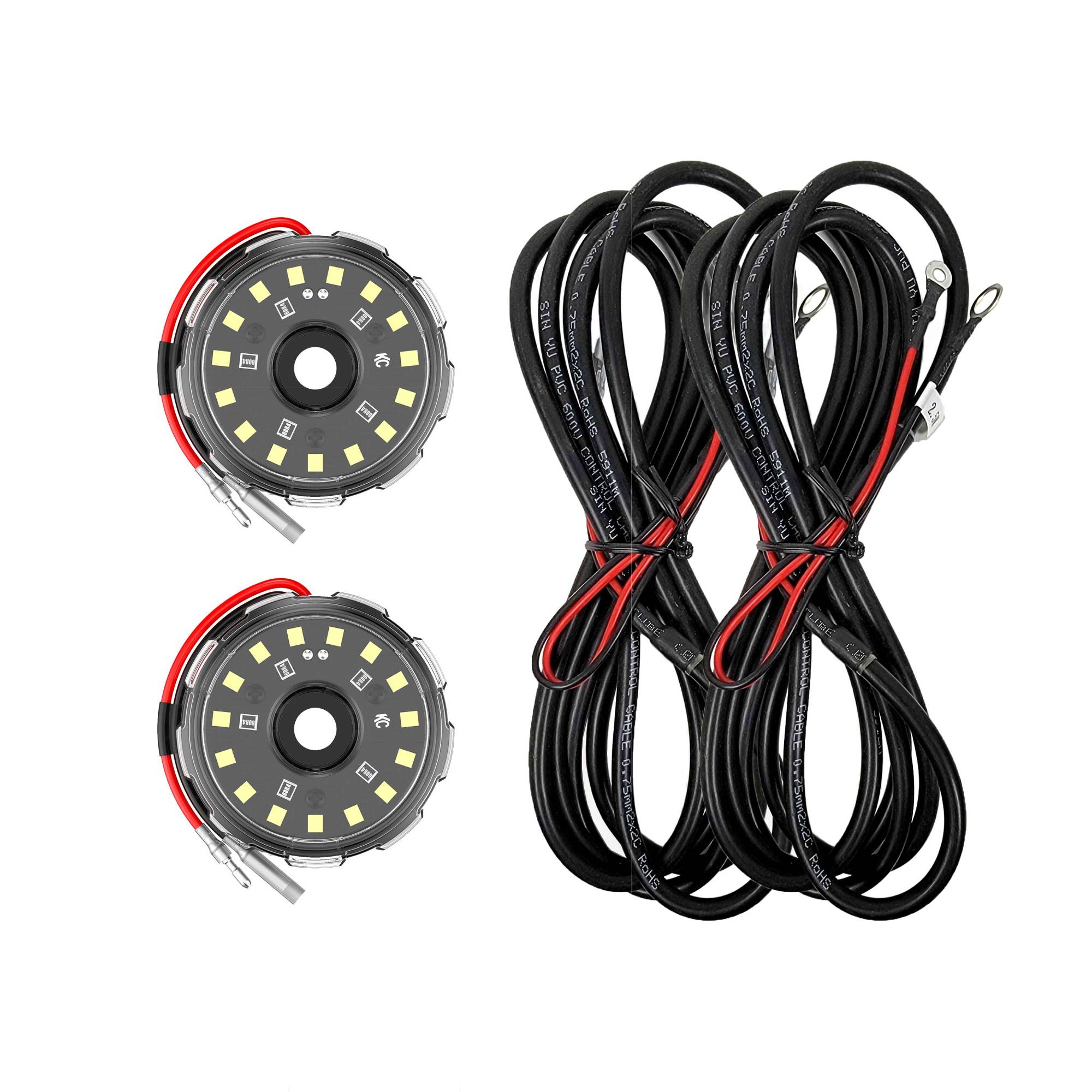 KC Two- Light Add-On Cyclone V2 Kit Clear 2.5 Meters Long KC HiLiTES