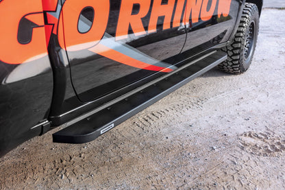 RB10 Running Boards With Mounting Brackets Textured Black 2019-2026 Silverado/Sierra 1500/2500 HD Go Rhino