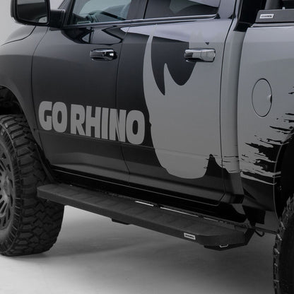 RB10 Running Boards With Mounting Brackets Protective Bedliner Coating 2009-2014 Dodge Ram 1500 Go Rhino