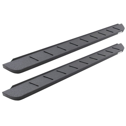 RB10 Running Boards With Mounting Brackets & 2 Pairs of Drop Steps Kit Protective Bedliner Coating 2009-2010 Dodge Ram 1500/2500/3500 Go Rhino