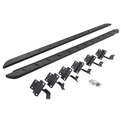 RB10 Slim Line Running Boards With Mounting Brackets Curved Textured Black 2015-2026 Ford F-150/ F-250/F-350 Go Rhino