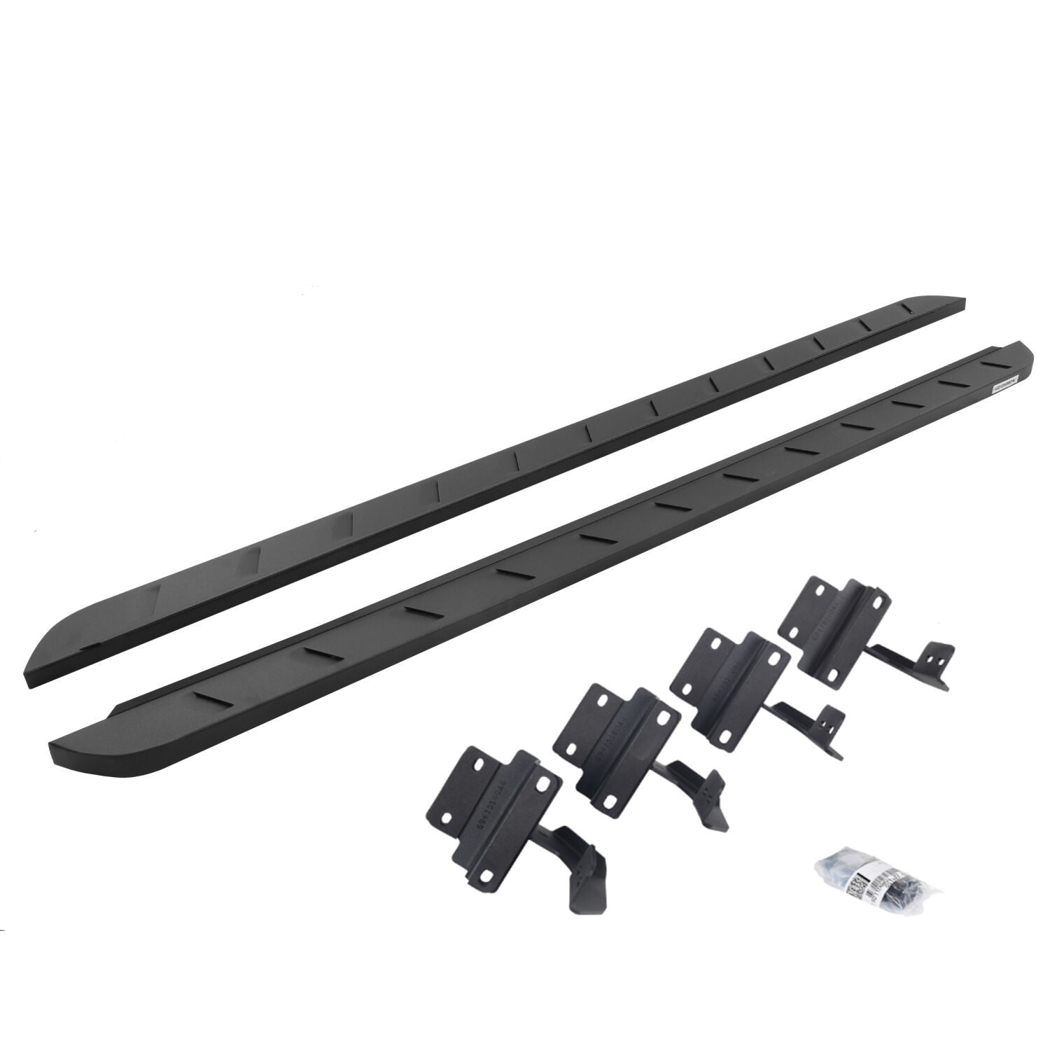 RB10 Slim Line Running Boards With Mounting Brackets Textured Black 2017-2026 Ford F-150/F-250/F-350 Go Rhino