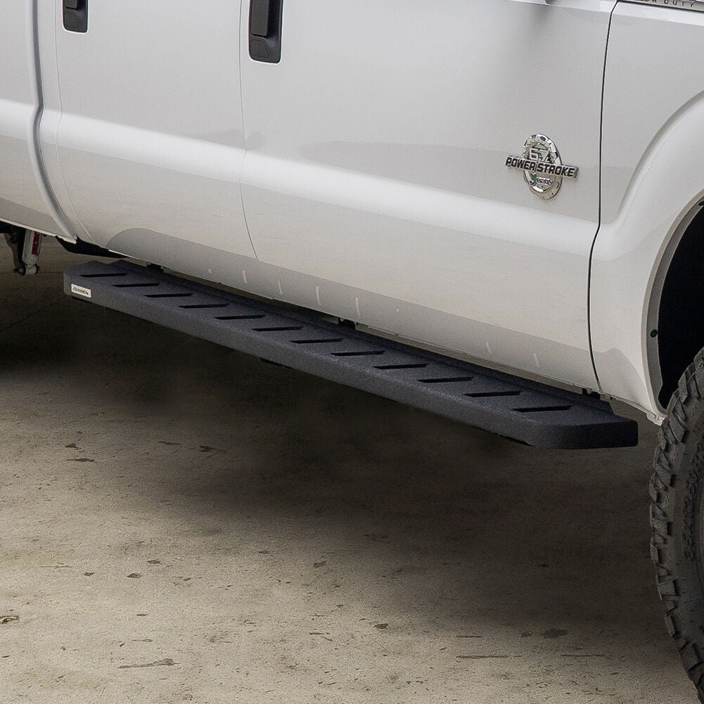 RB10 Running Boards With Mounting Brackets Textured Black 1999-2016 Ford F-250/F-350 Go Rhino