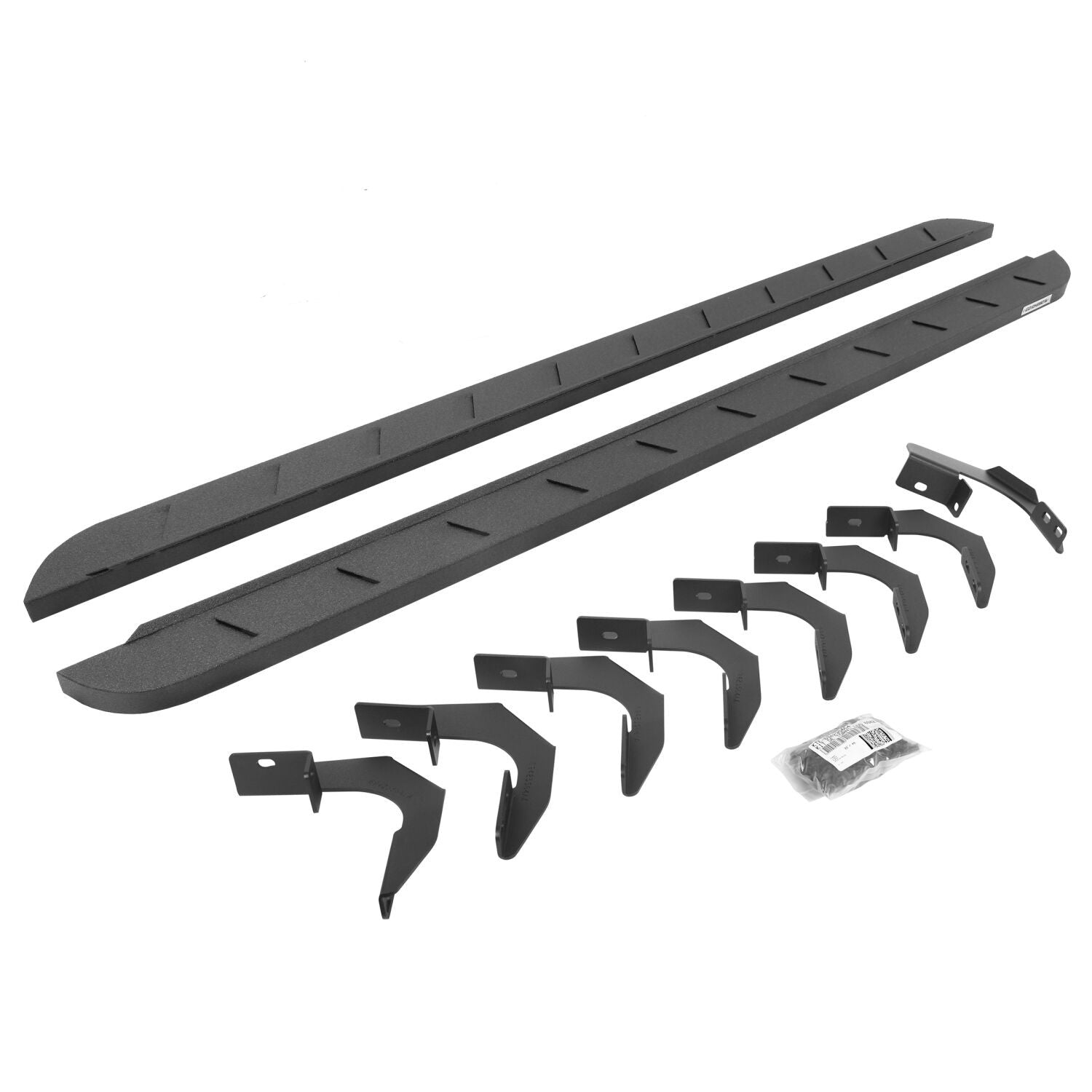 RB10 Slim Line Running Boards With Mounting Brackets Curved Protective Bedliner Coating 2015-2026 Colorado/Canyon Go Rhino