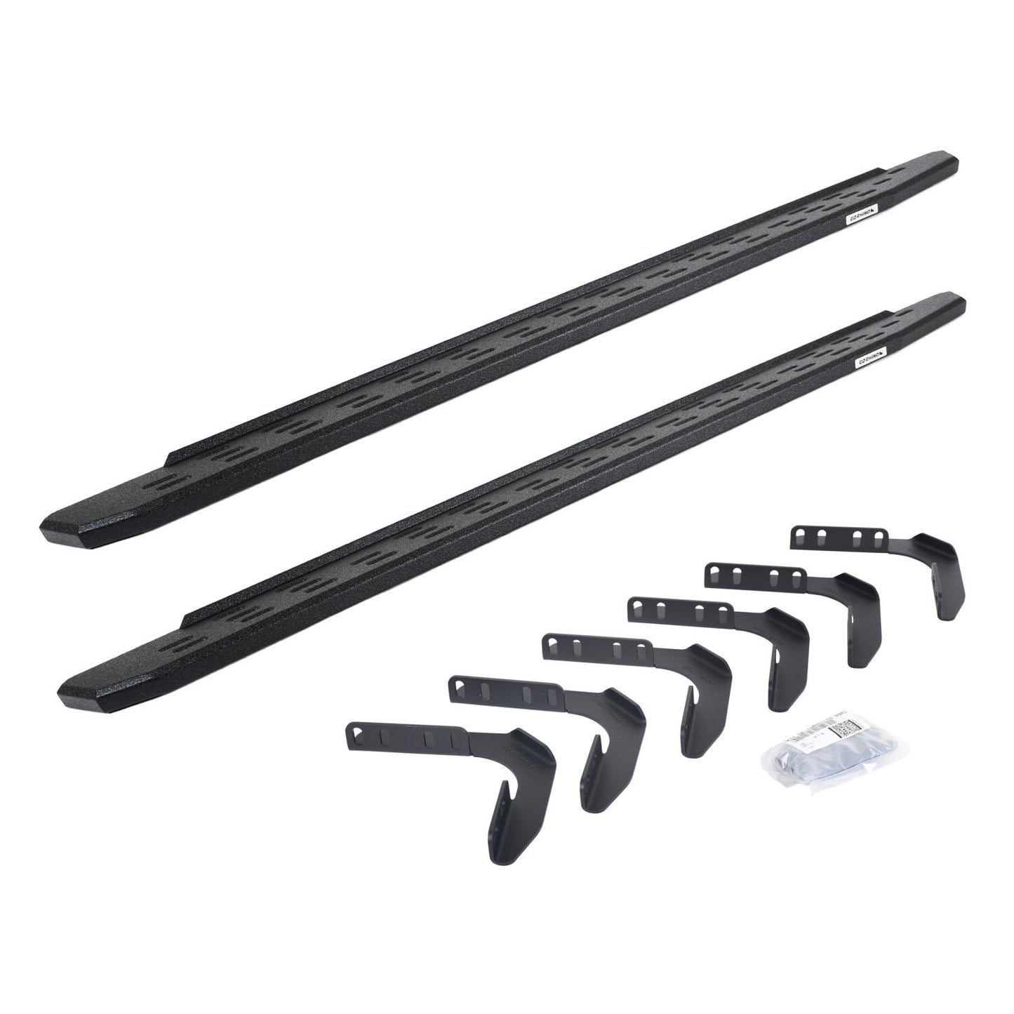 RB10 Running Boards With Mounting Brackets Textured Black 2007-2021 Toyota Tundra Go Rhino