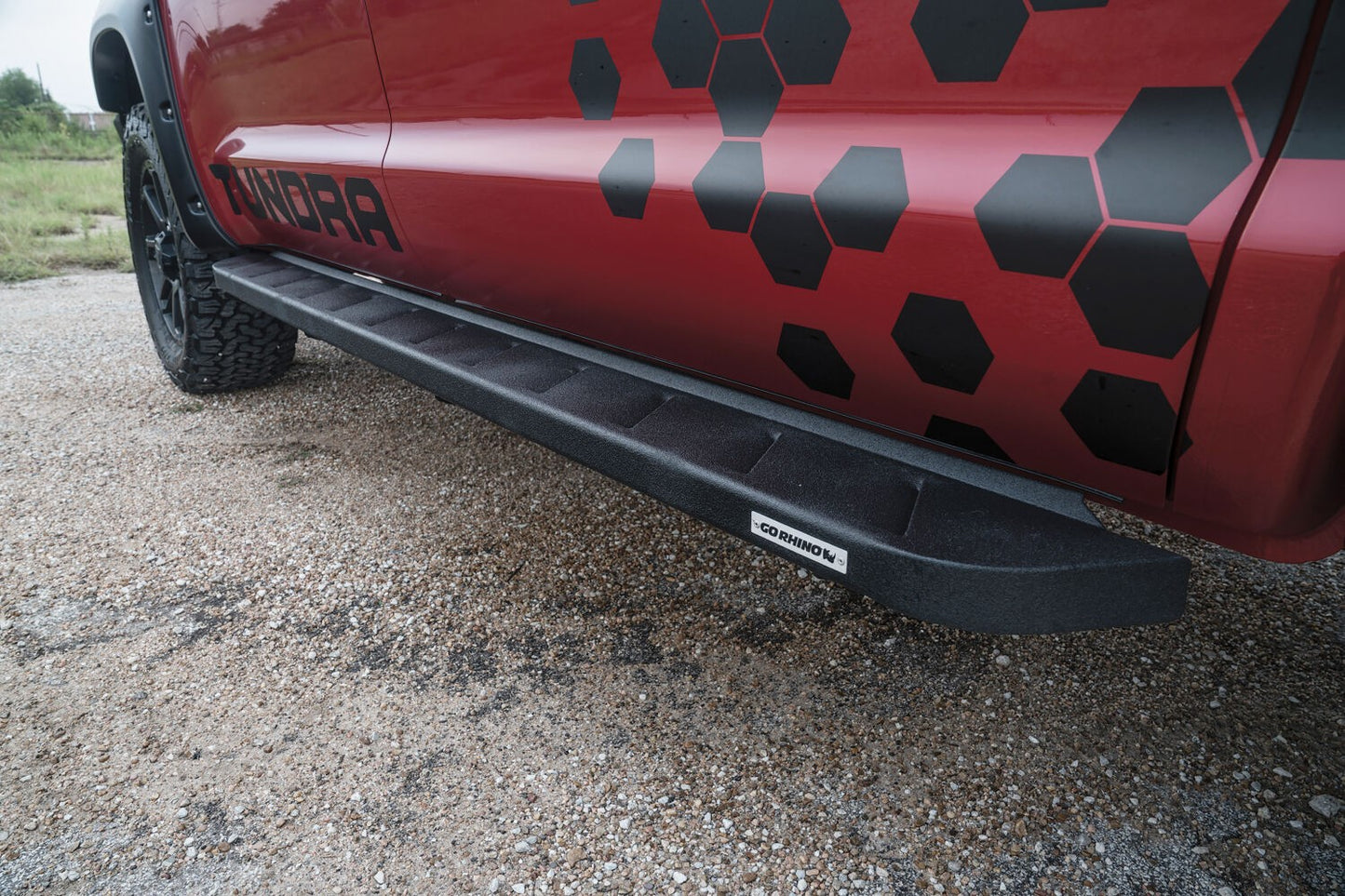 RB10 Running Boards With Mounting Brackets Textured Black 2007-2021 Toyota Tundra Go Rhino