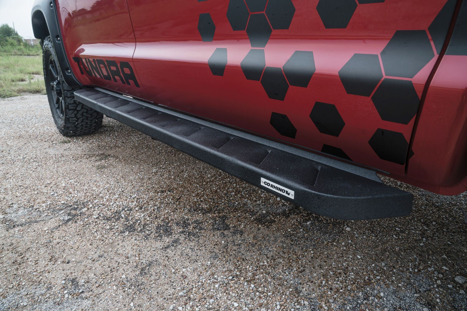 RB10 Running Boards With Mounting Brackets Textured Black 2007-2021 Toyota Tundra Go Rhino