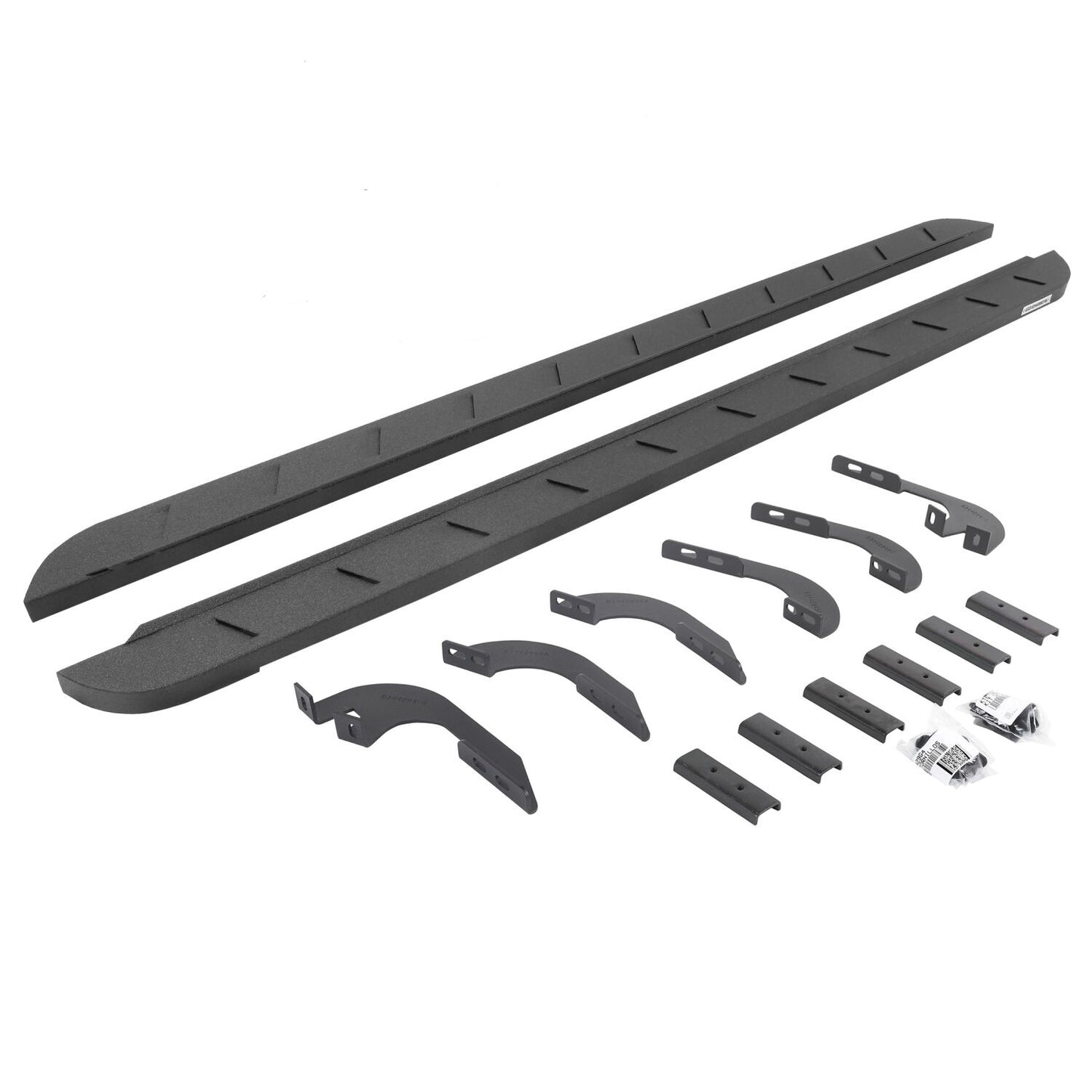 RB10 Slim Line Running Boards With Mounting Brackets Protective Bedliner Coating 2005-2023 Toyota Tacoma Go Rhino