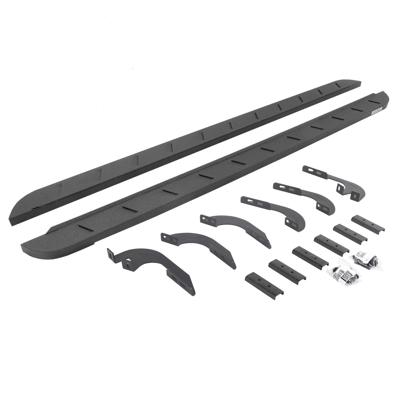 RB10 Slim Line Running Boards With Mounting Brackets Protective Bedliner Coating 2005-2023 Toyota Tacoma Go Rhino