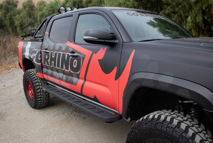 RB10 Running Boards With Mounting Brackets Protective Bedliner Coating 2005-2023 Toyota Tacoma Go Rhino