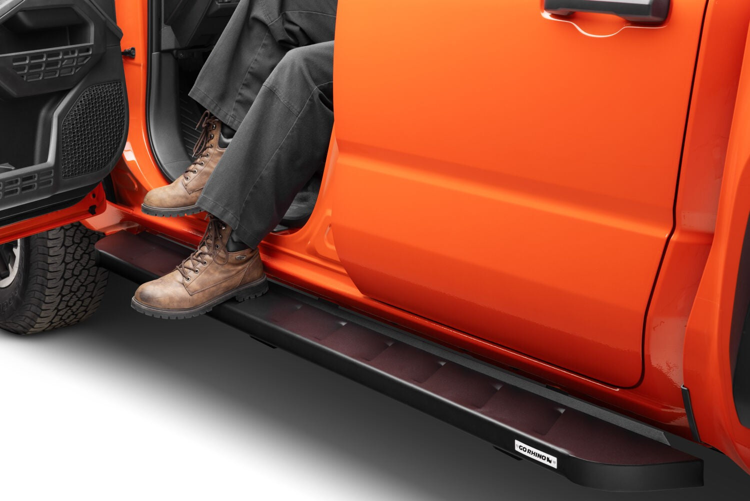 RB10 Running Boards with Mounting Brackets Kit Textured Black 2024-2026 Toyota Tacoma Go Rhino