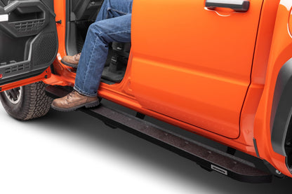 RB10 Slim Line Running Boards with Mounting Brackets Kit Protective Bedliner coating 2024-2026 Toyota Tacoma Go Rhino