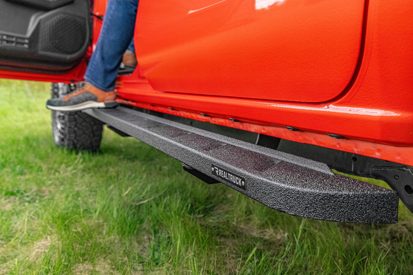 RB10 Slim Line Running Boards with Mounting Brackets Kit Protective Bedliner coating 2024-2026 Toyota Tacoma Go Rhino