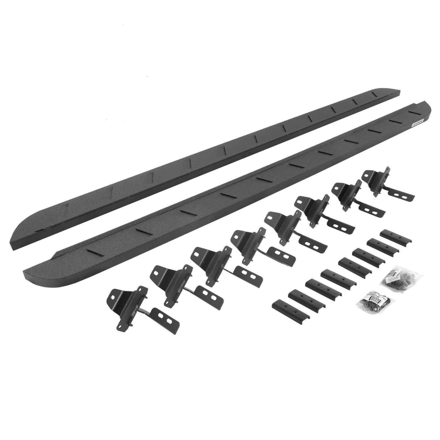 RB10 Slim Line Running Boards With Mounting Brackets Protective Bedliner Coating 2020-2025 Jeep Gladiator Go Rhino