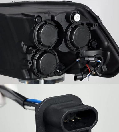 AlphaRex 09-18 Dodge Ram 1500HD PRO-Series Proj Headlights Plank Style Black w/Seq Signal/Smoked DRL