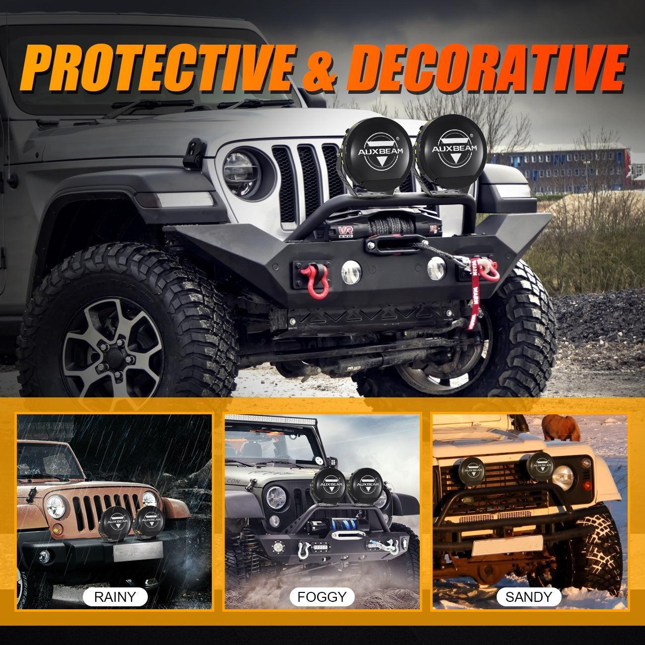 (2pcs/set) 9 INCH 270W 37776LM 360-PRO Series Custom Lens Offroad LED Driving Lights+Amber/Black Covers(Optional) for JEEP WRANGLER JL JK TJ
