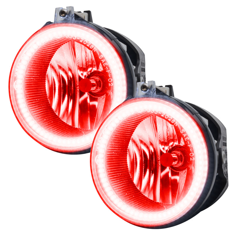 Oracle Dodge Challenger 08-14 LED Waterproof Fog Halo Kit - Red