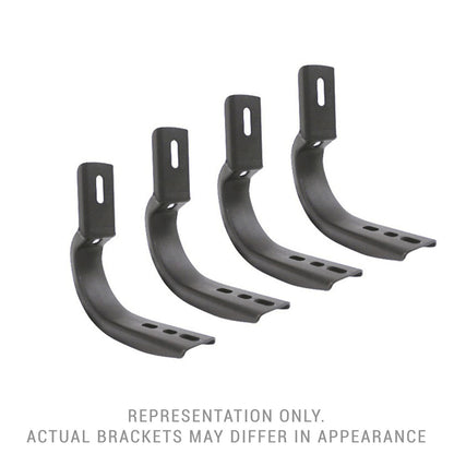 OE Xtreme Side Steps Mounting Brackets Only Textured Black 2019-2025 Ford Ranger Go Rhino