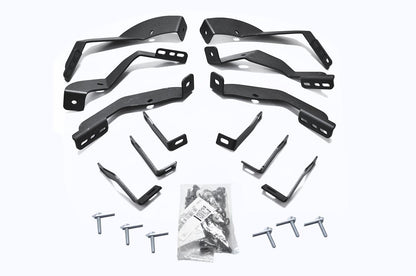 OE Xtreme Side Steps Mounting Brackets Only Textured Black 2015-2018 Silverado/Sierra 2500 HD/3500 HD Go Rhino