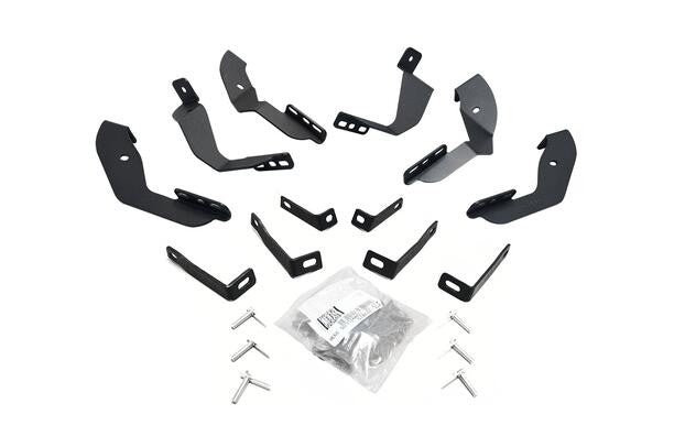 OE Xtreme Side Steps Mounting Brackets Only Textured Black 2015-2019 Silverado/Sierra 2500 HD Go Rhino