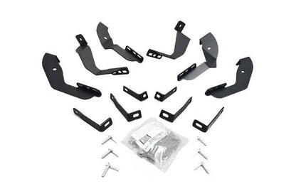 OE Xtreme Side Steps Mounting Brackets Only Textured Black 2015-2019 Silverado/Sierra 2500 HD Go Rhino