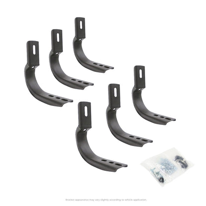 OE Xtreme Side Steps Mounting Brackets Only Textured Black 2002-2008 Dodge Ram 1500/2500/3500 Go Rhino