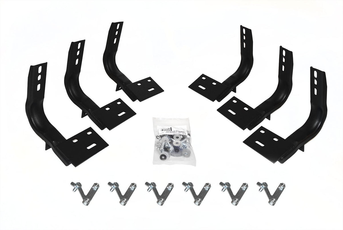 OE Xtreme Side Steps Mounting Brackets Only Textured Black 2009-2025 Dodge Ram 150/2500/3500 Go Rhino