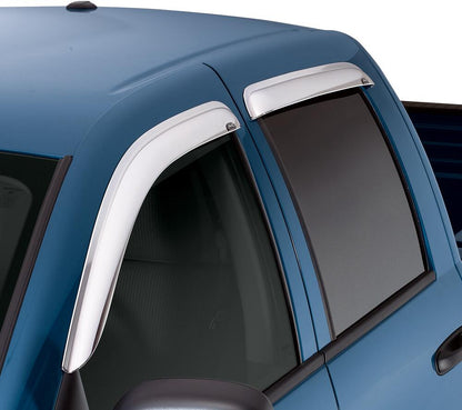 Ventvisor Deflector for 2004-2012 GMC Canyon/Chevrolet Colorado Crew Cab Pickup Chrome Outside Mount 4 Piece AVS