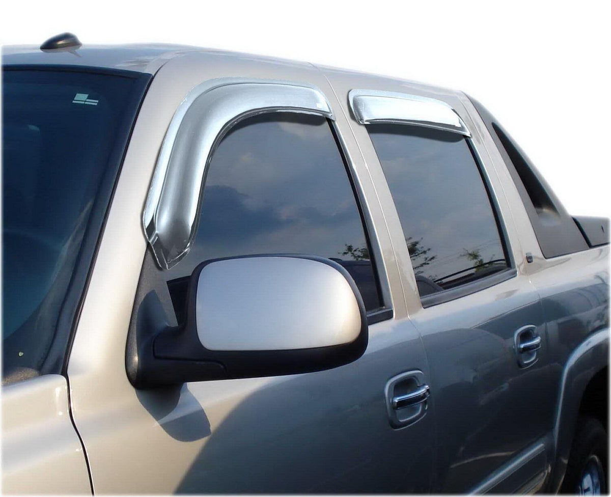 Ventvisor Deflector for 2000-2007 GMC Sierra 1500 and More Crew Cab Pickup Chrome Outside Mount 4 Piece AVS