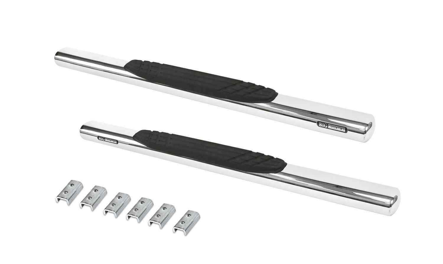 4 Inch OE Xtreme SideSteps With Mounting Bracket Kit Polished Stainless Steel 2007-2018 Silverado/Sierra 150/2500 HD Go Rhino