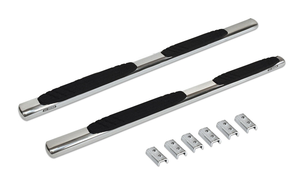4 Inch OE Xtreme SideSteps With Mounting Bracket Kit Polished Stainless Steel 2019-2026 Silverado/Sierra 1500/2500 HD Go Rhino