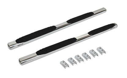 4 Inch OE Xtreme SideSteps With Mounting Bracket Kit Polished Stainless Steel 2019-2026 Silverado/Sierra 1500/2500 HD Go Rhino