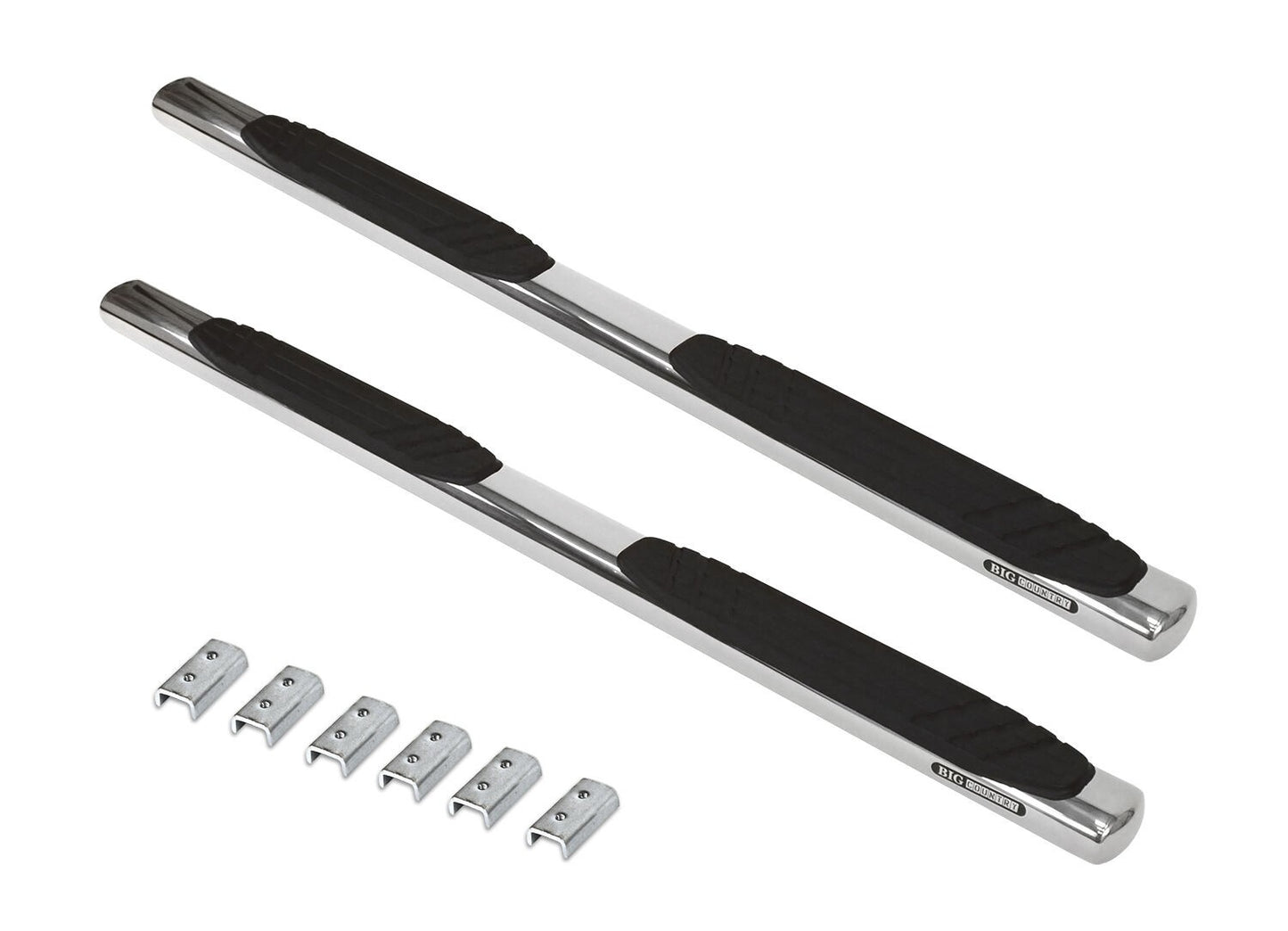 4 Inch OE Xtreme SideSteps With Mounting Bracket Kit Polished Stainless Steel 2019-2026 Silverado/Sierra 1500/2500 HD Go Rhino